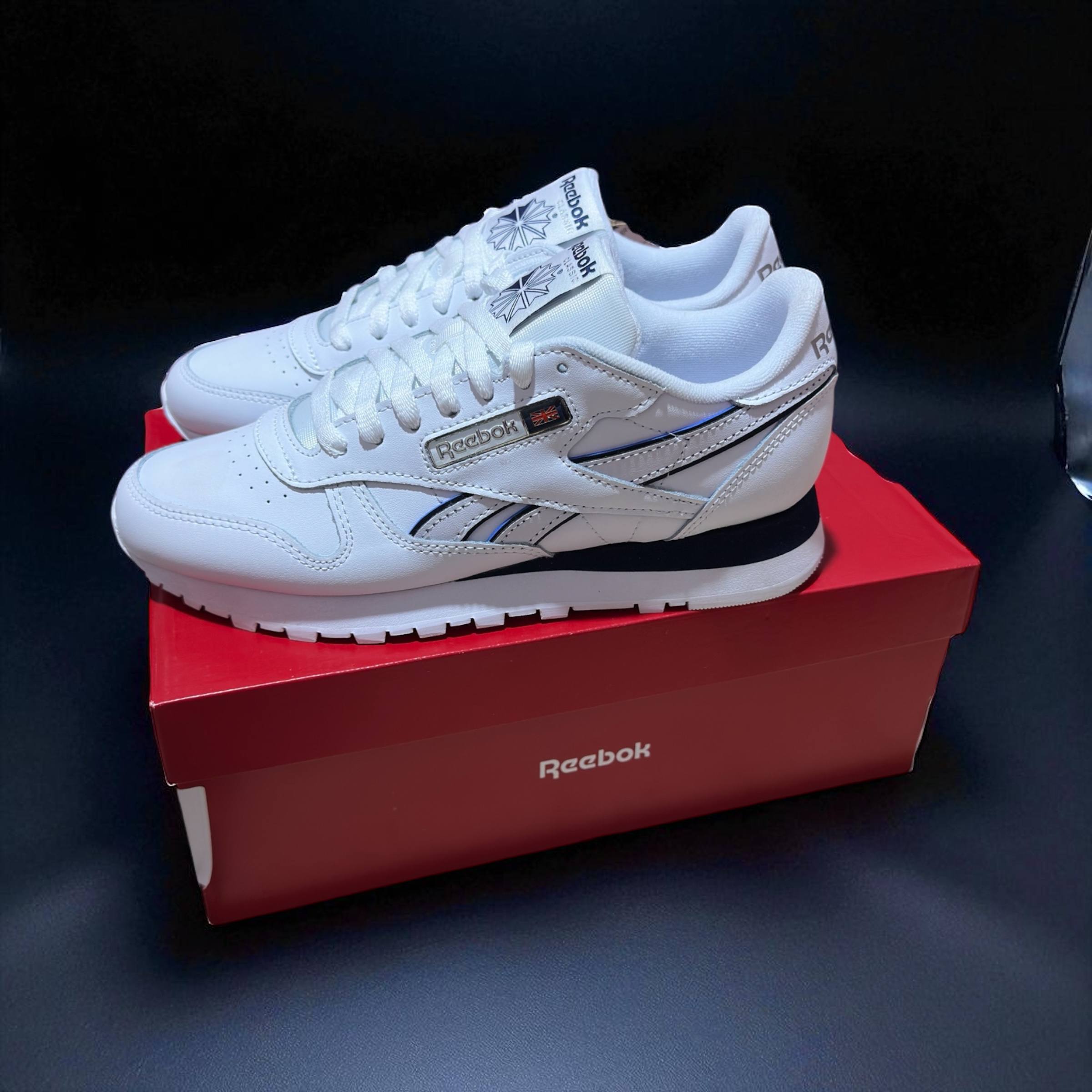 Reebok Classic Leather White Bleu