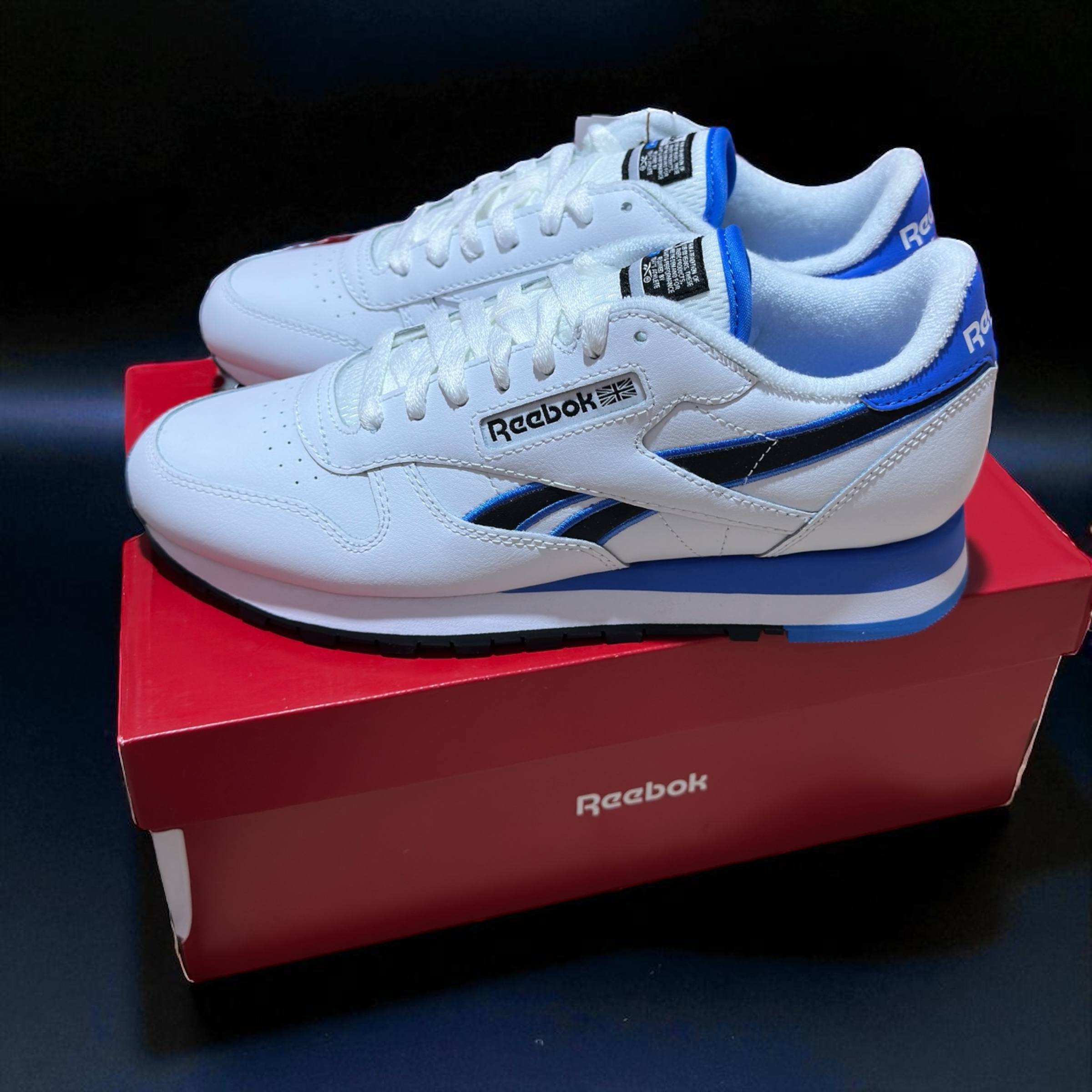 Reebok Classic Leather White Blue